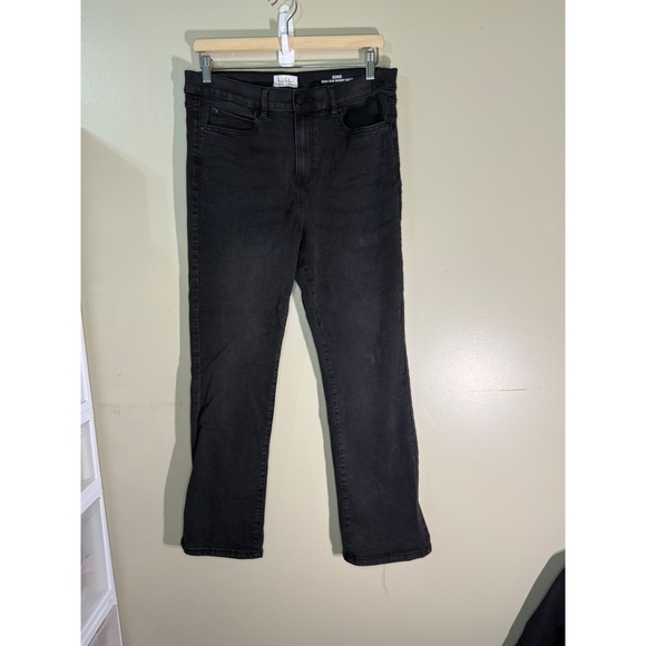 Nicole Miller Denim - Nicole Miller Soho High Rise Skinny Boot Jeans Black Ankle Zip Size 12